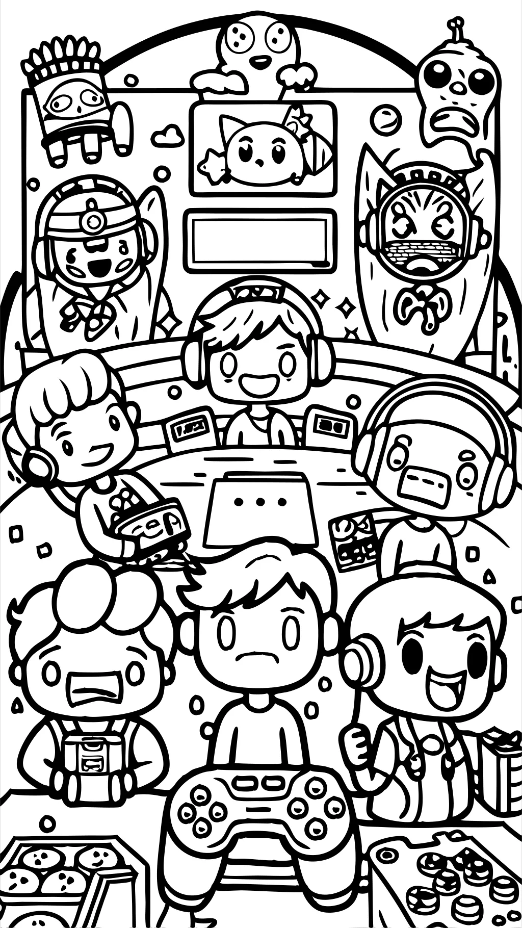 gamer coloring pages